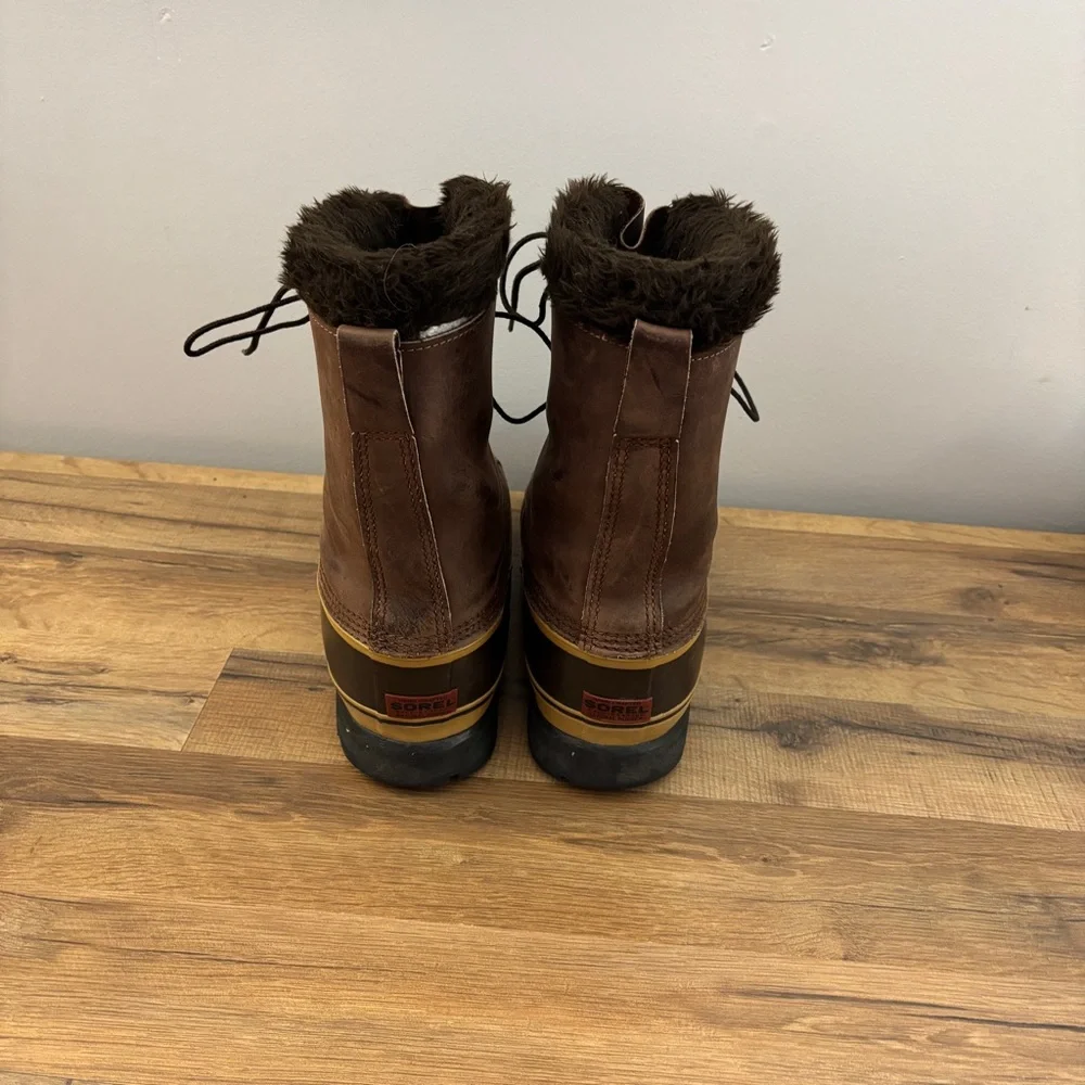 Sorel Dominator Leather Insulated Waterproof Winter Snow Boots Vintage Men’s